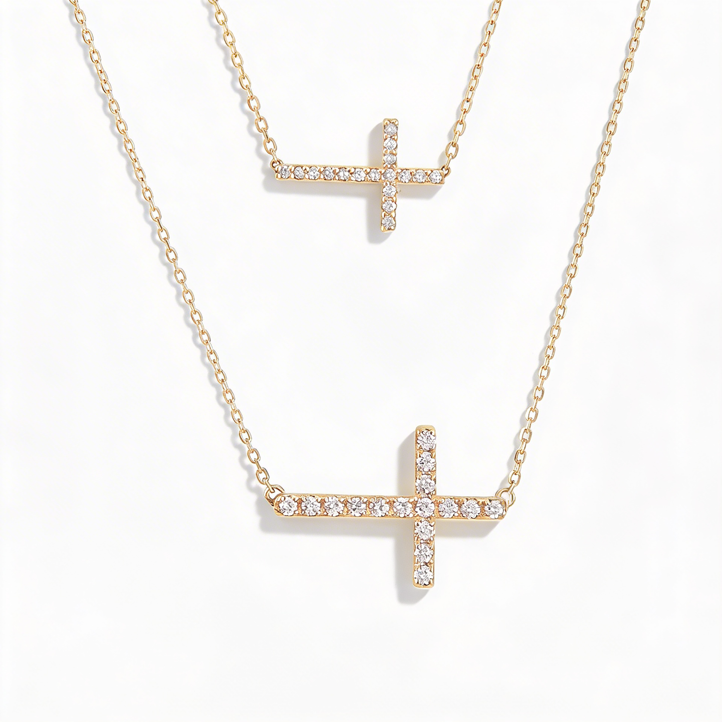 Sideways Cross Necklace